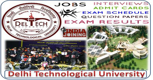 Recruitment of Assistant Professors in Delhi Technological University 2019