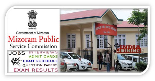 Mizoram Public Service Commission Recruitment Exam 2019