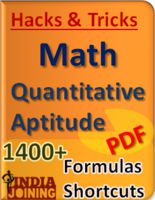 Math and quantitative aptitude quick solution tricks
